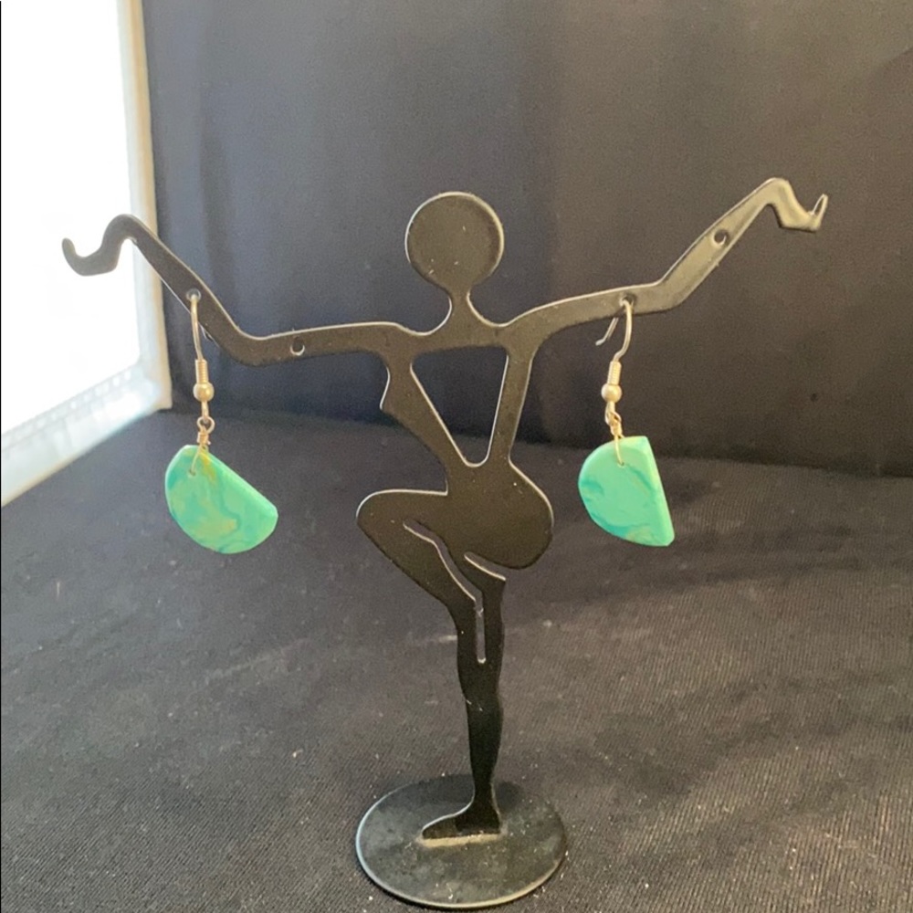 Turquoise hanging earrings - Picture 1 of 3